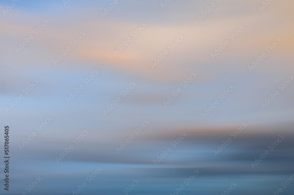 Scenic view of blue sunset sky with clouds 