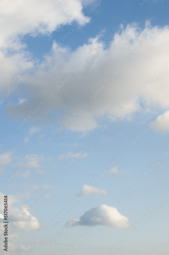 Natural background of blue sky with white cumulus clouds Natural background of blue sky with white cumulus clouds
