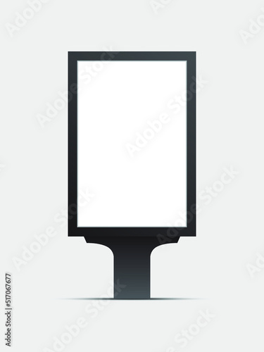 blank billboard isolated on white