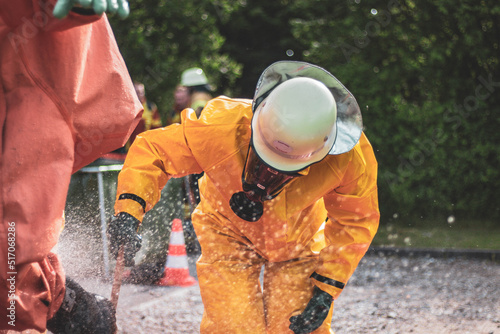 Photography Dekontamination Dekon 2 Chemie Unfall LZG, decontamination of chemical catastrop