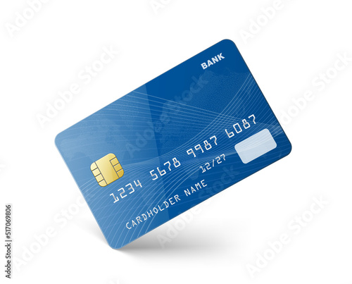 Credit card isolated on white background. Vector illustration ready to use for your design. EPS10.	