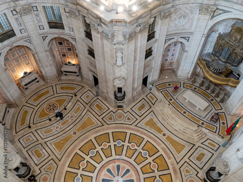 Lisboa, Portugal. April 9, 2022: Interior of the National Pantheon of Lisbon.