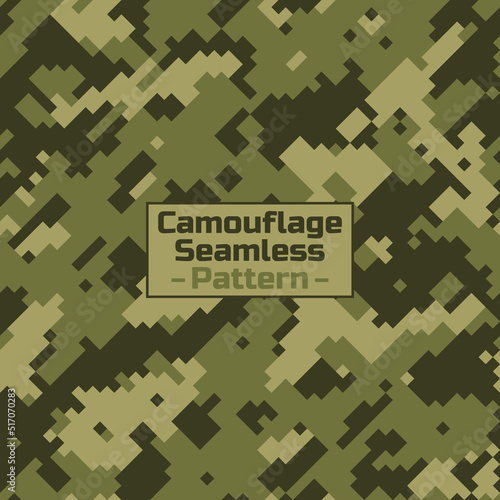 Professional seamless pixel summer camouflage for your production or design. Vector illustration. Seamless pattern