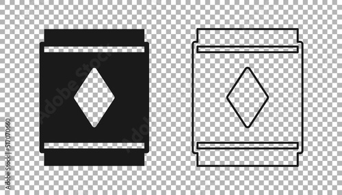 Black Magic carpet icon isolated on transparent background. Vector