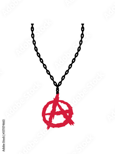 Halskette Schmuck Anarchie Symbol 