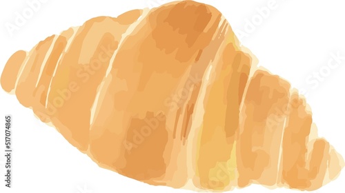 水彩風のクロワッサンイラスト