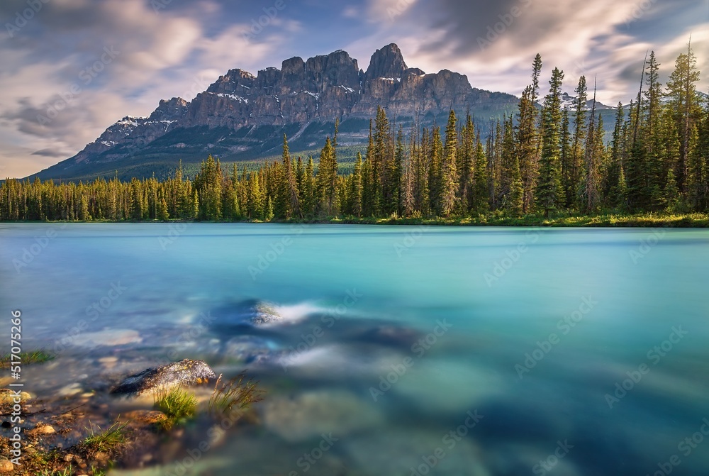 Long Exposure Sunrise By Castle Mountain