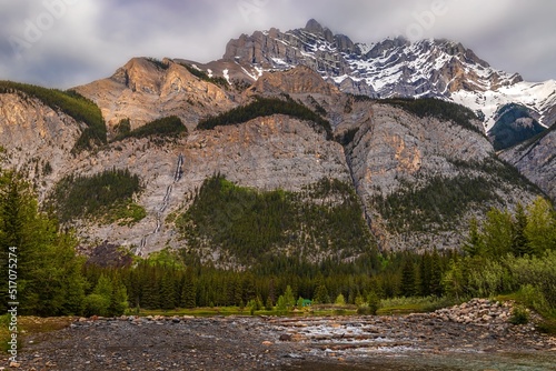 Cloudy Sky Over Mountains At Cascade Ponds photo