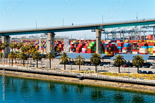 Containers in San Pedro Harbor photo