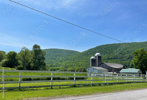 picturesque small farm in upstate new york