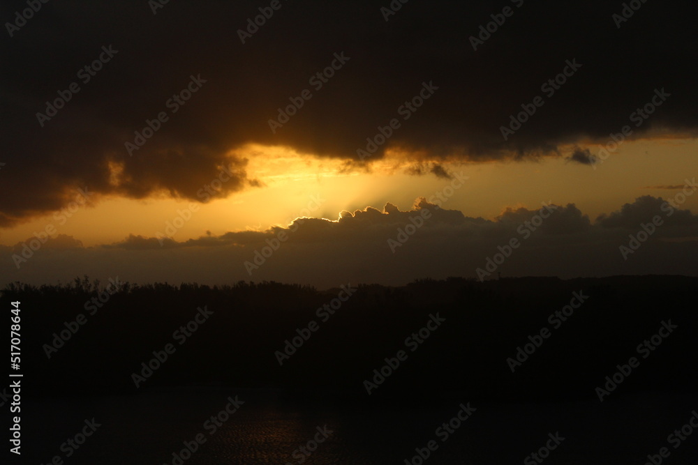 Clouds in the dark sunset Clouds in the dark sunset