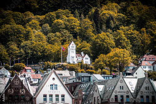 church in the mountain with a forest