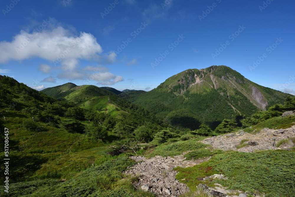 Mountain climbing in summer season