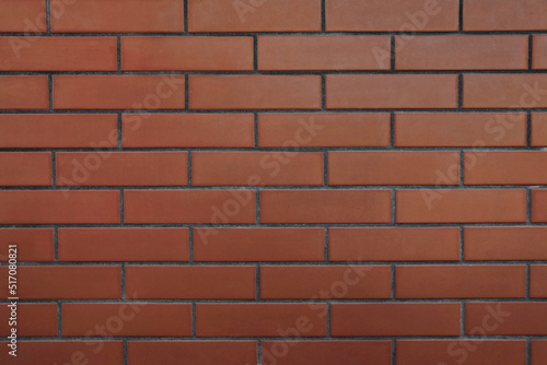 Texture of red brick wall as background