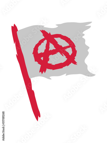 Flagge Anarchie Symbol Logo 