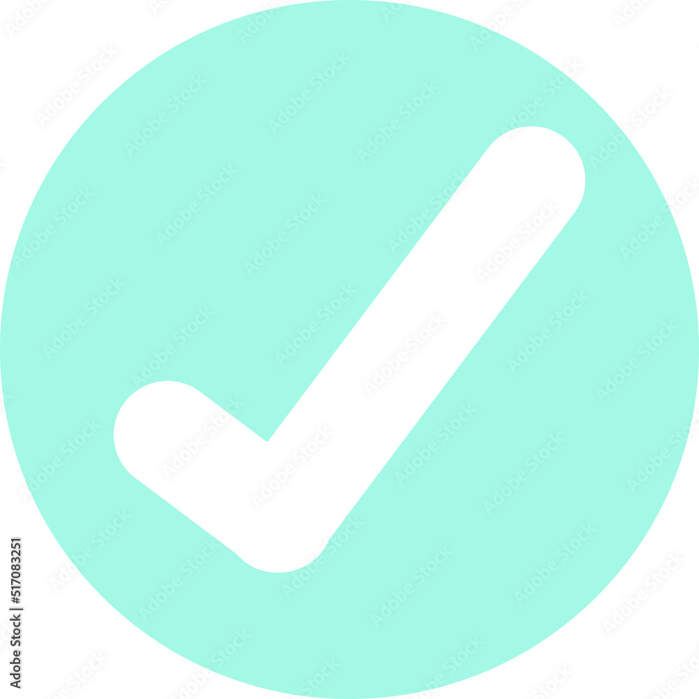Check symbol enclosed within a light blue circle Check symbol enclosed within a light blue circle
