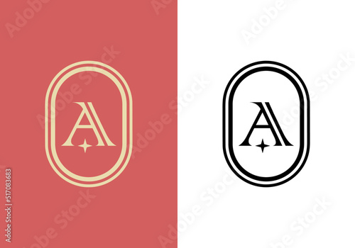 Letter A logo, perfect for salons, spas, and others.