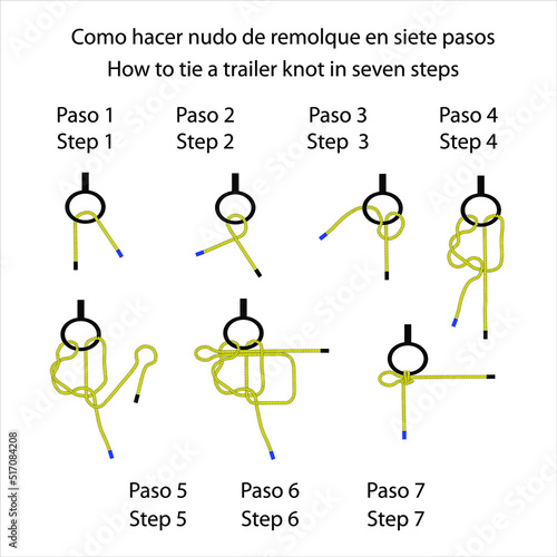 Como hacer nudo de remolque en siete pasos