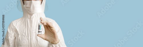 Scientist holding monkeypox...