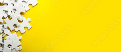 Pieces of jigsaw puzzle on ...