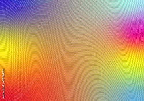 Bright colored blened line on gradient background