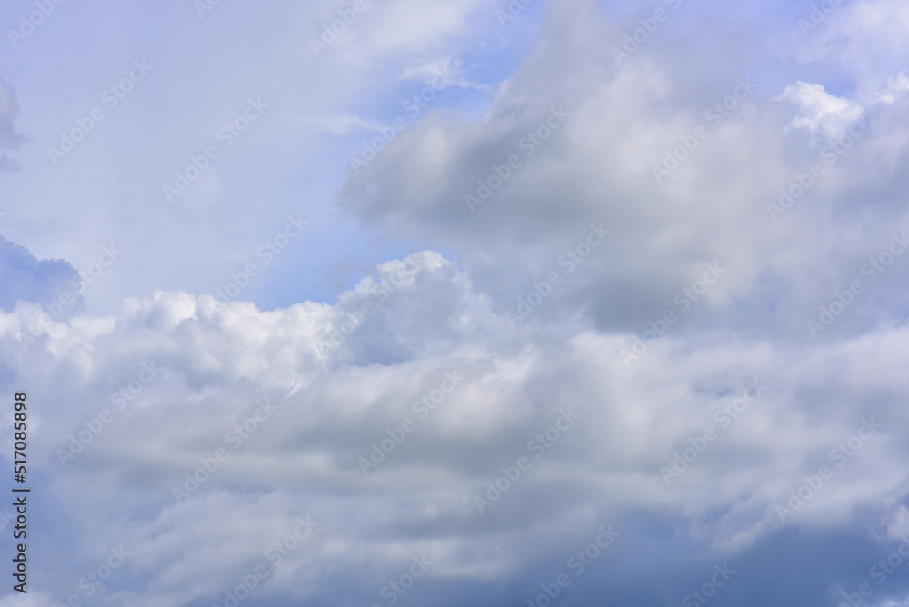 Beautiful sky. Cumulonimbus cloud and cirrus cloud