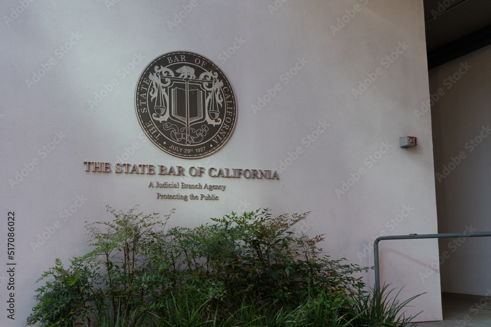 Los Angeles, CA, USA July 5, 2022 The seal of the State Bar of