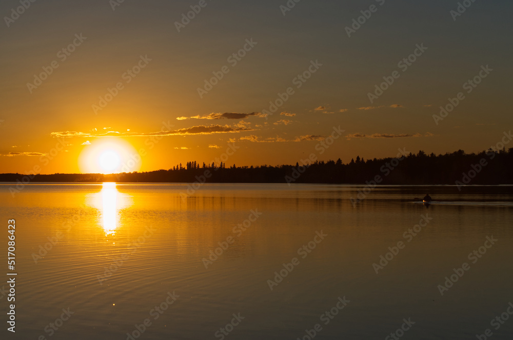 Sunset at Astotin Lake, Elk Island National Park