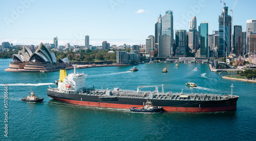 Tanker entering Sydney harbor