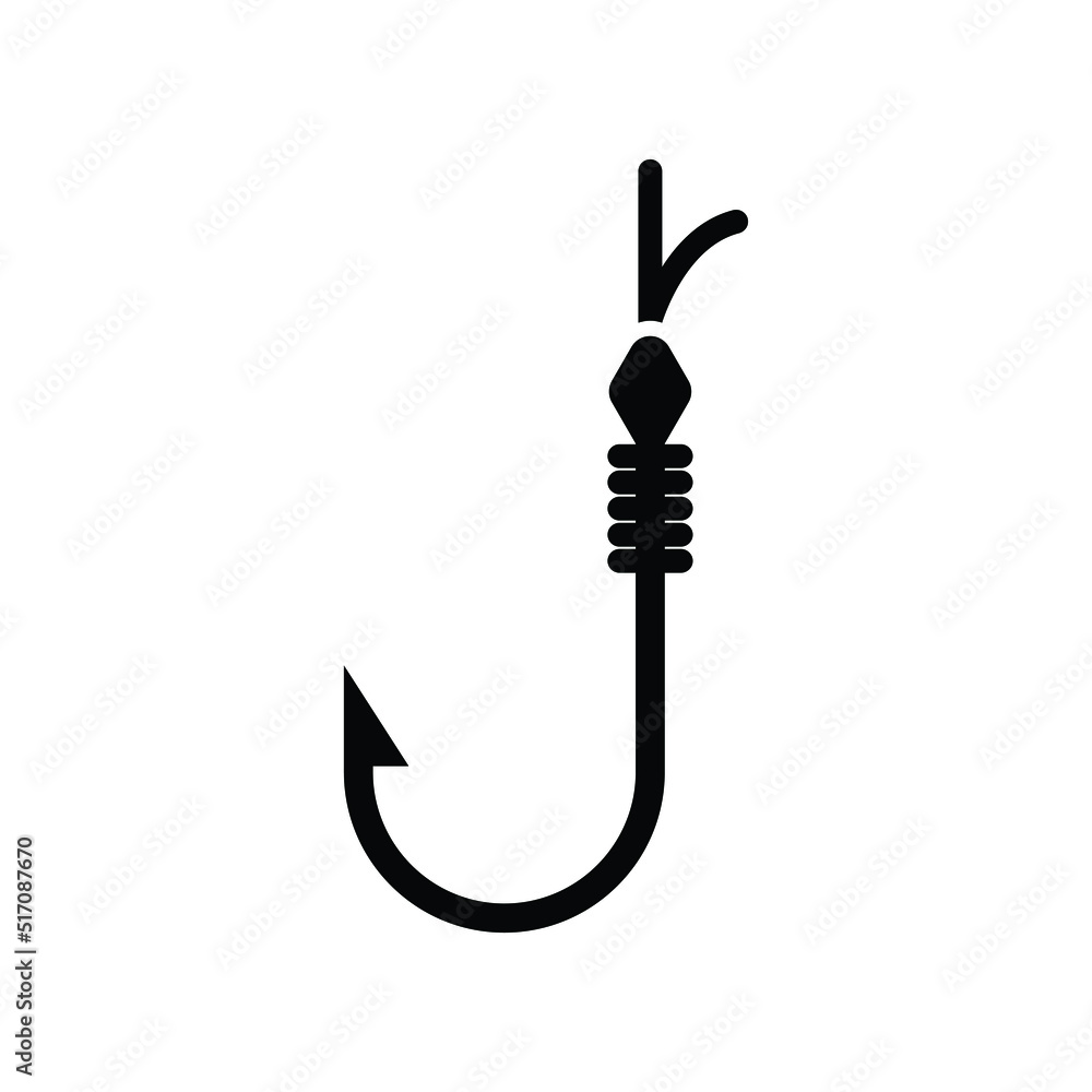 Fishing hook icon design isolated on white background Fishing hook icon design isolated on white background