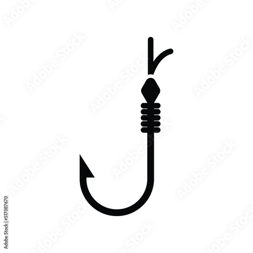 Fishing hook icon design isolated on white background