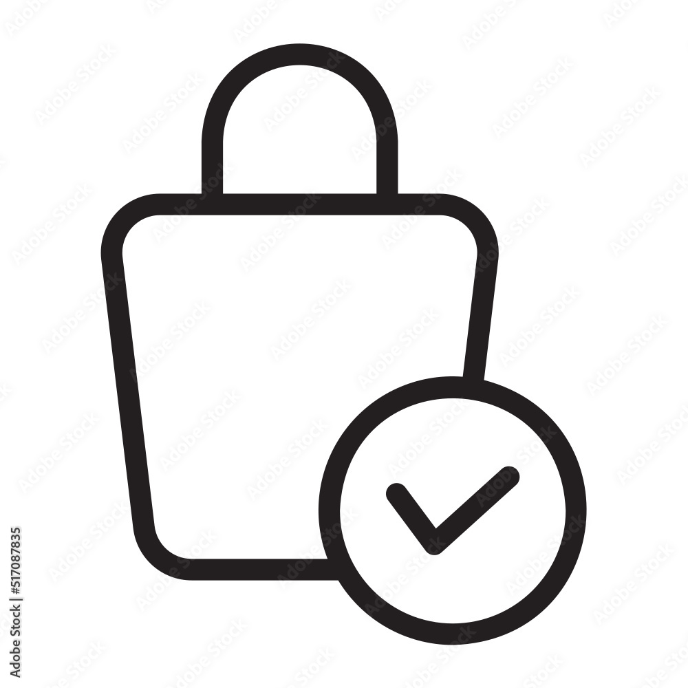 online shopping line icon