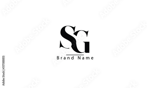 SG GS S G abstract vector logo monogram template