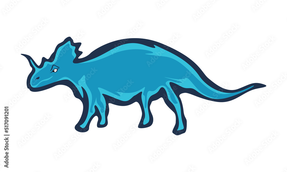 Triceratops dinosaur vector illustration in cartoon style. Triceratops dinosaur vector illustration in cartoon style.