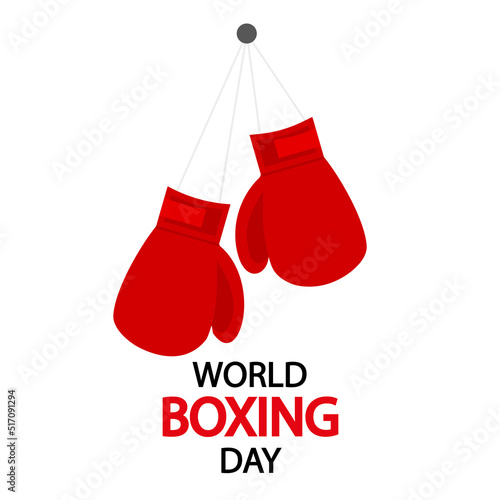 World boxing day a pair of gloves, vector art illustration.