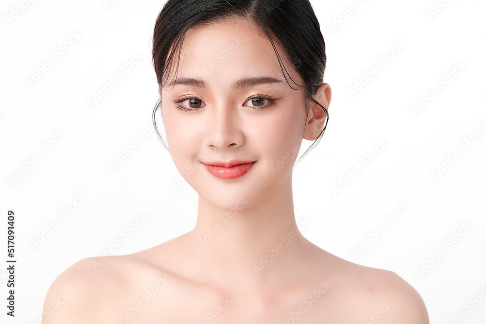 Beautiful young asian woman with clean fresh skin on white background, Face care, Facial treatment, Cosmetology, beauty and spa, Asian women portrait. Beautiful young asian woman with clean fresh skin on white background, Face care, Facial treatment, Cosmetology, beauty and spa, Asian women portrait.