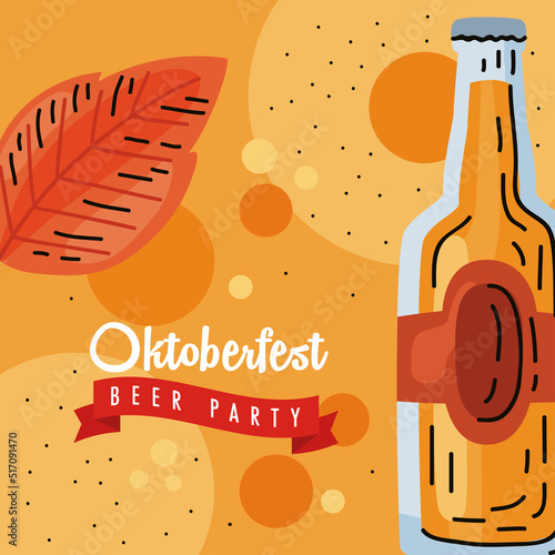 oktoberfest celebration lettering poster