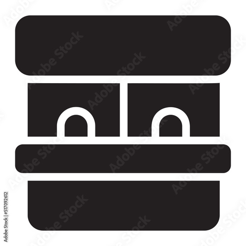 ticket office glyph icon