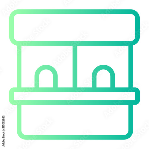 ticket office gradient icon
