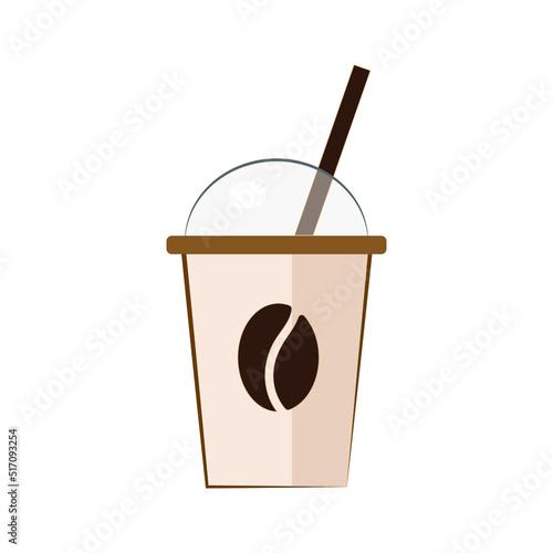 Tasty to-go coffee on white background