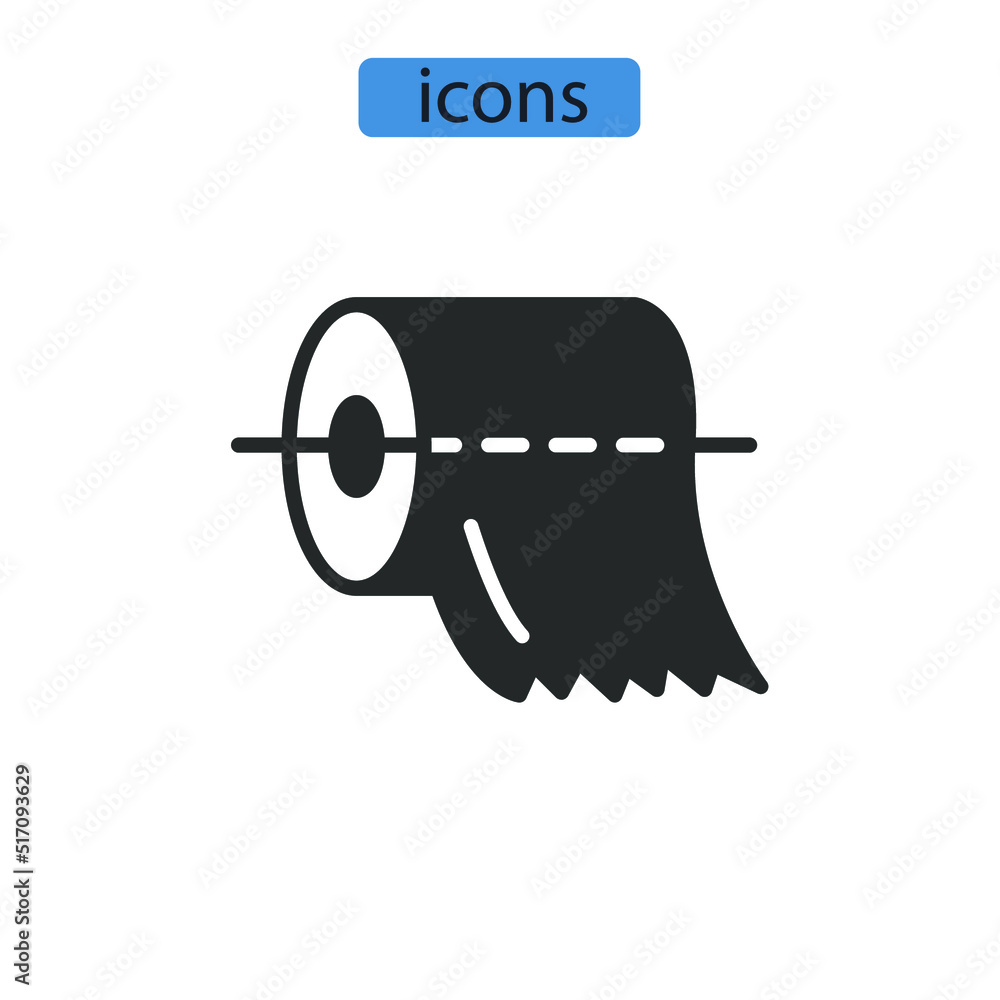 toilet tissue paper icons symbol vector elements for infographic web toilet tissue paper icons symbol vector elements for infographic web