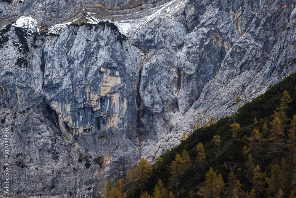 Ajdovska Deklica Natural Artwork and National Nature Landmark on Vrsic Pass in Julian Alps Slovenia