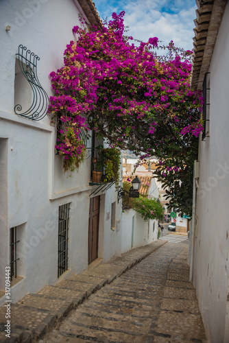 street in the old town of island country