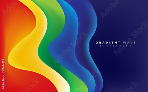 colorful gradient wave abstract background design