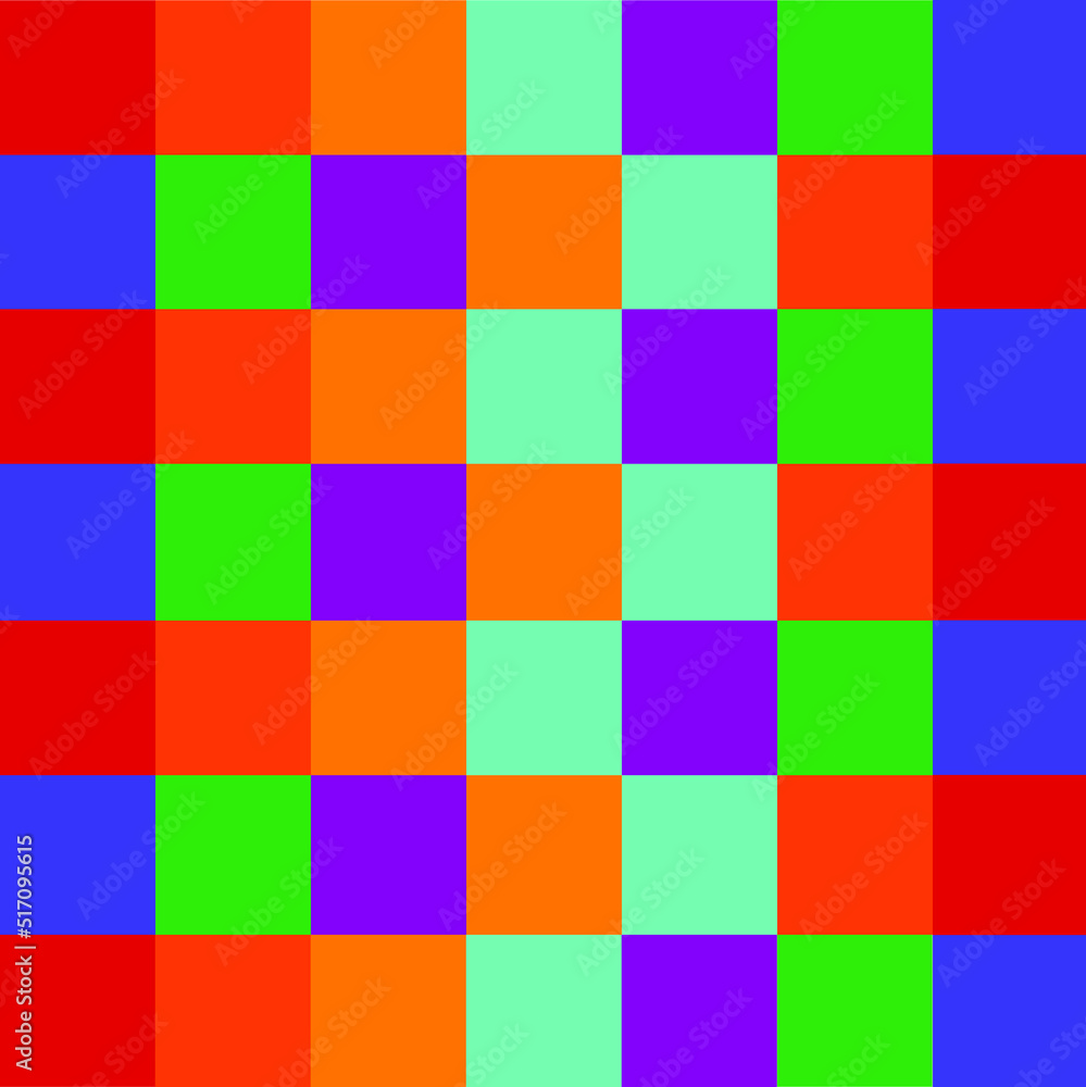 mixed color filled square shapes seamless pattern design.