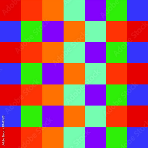 mixed color filled square shapes seamless pattern design.