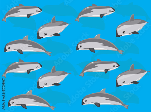Vaquita Porpoise Endangered Species Seamless Wallpaper Background