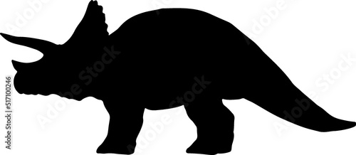 Isolated Dinosaur Silhouette in Vector