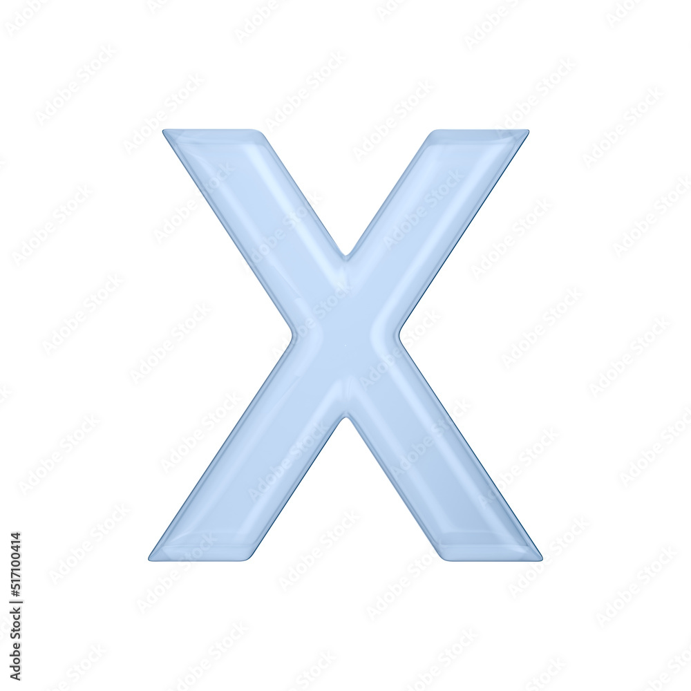 Character X on white background. Isolated 3D illustration Character X on white background. Isolated 3D illustration