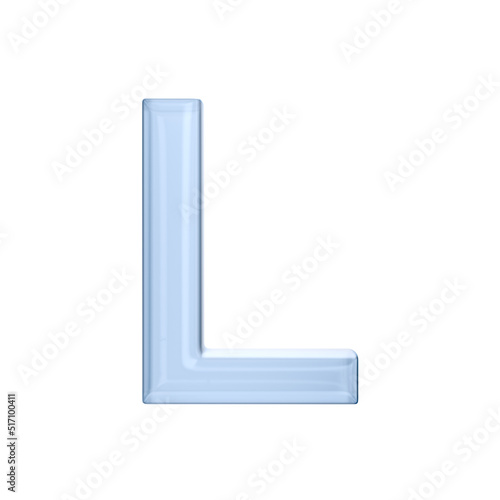 Character L on white backgr...
